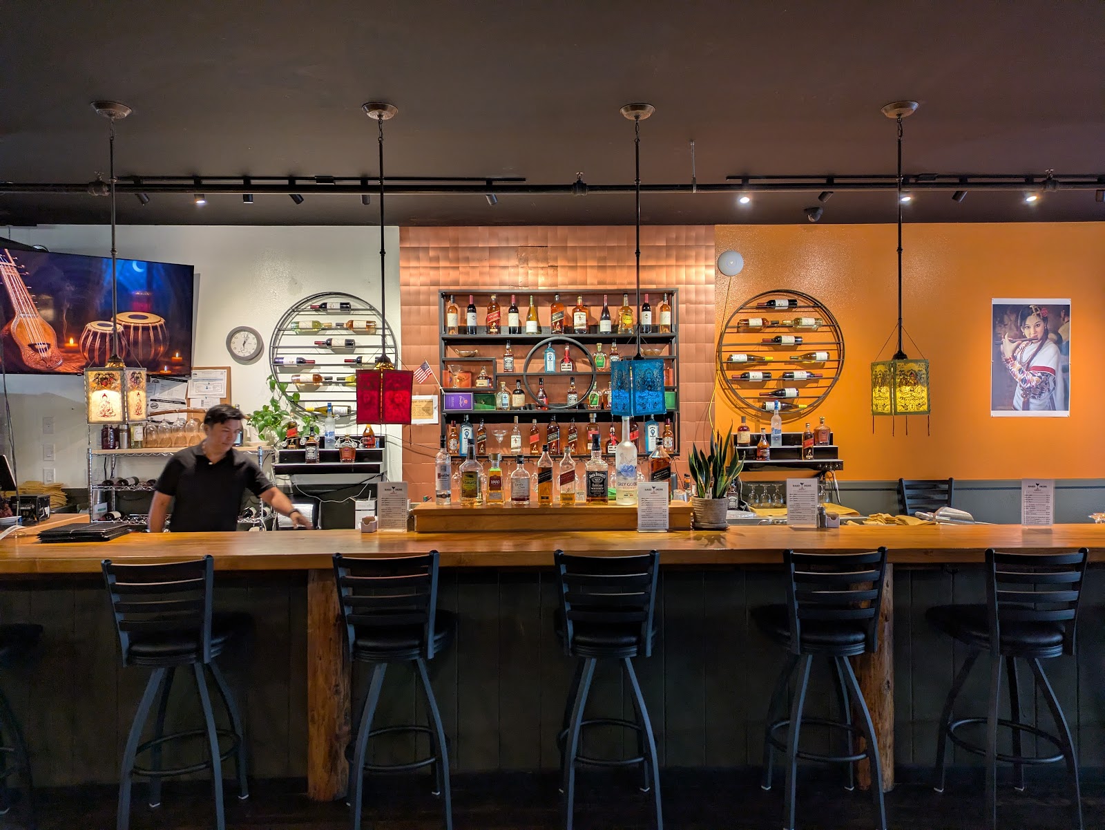 Bar seating area